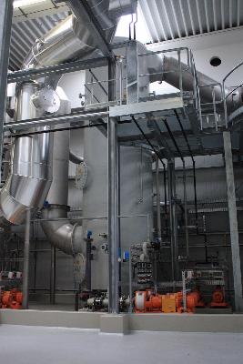 Центробежный скруббер по очистке сложных газовых смесей от пыли и кислых газов